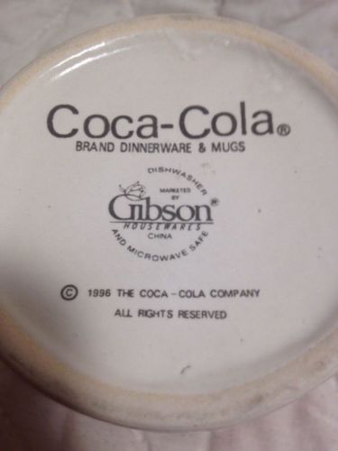 1996 Coca Cola Coke Brand Gibson Coffee Cup Coke Polar Bear Red Tea Mug