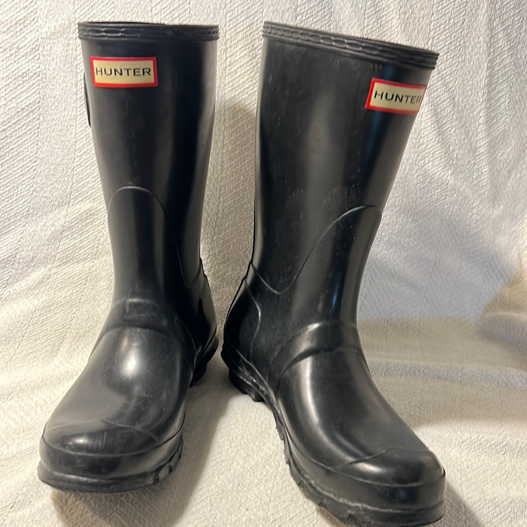 Hunter Original Short Rain Boot for Women, Size 8 - Black