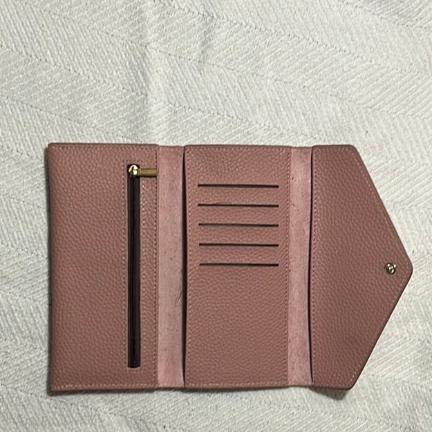 Pink Pebbled Leather Women's Billfold