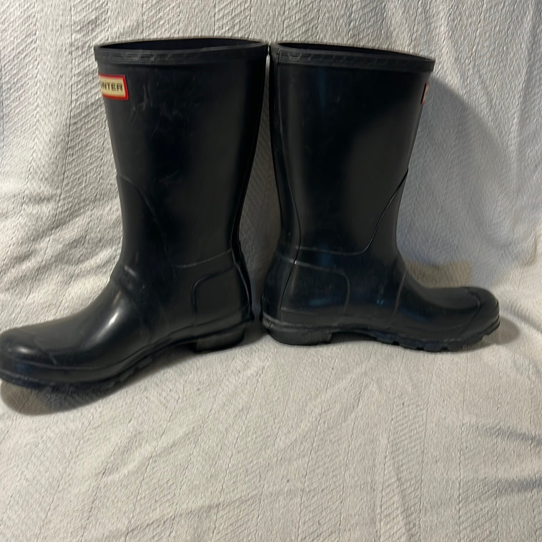 Hunter Original Short Rain Boot for Women, Size 8 - Black