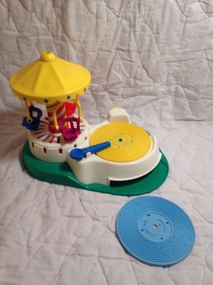 Vintage Fisher Price Change a Tune Carousel w/ 2 Records