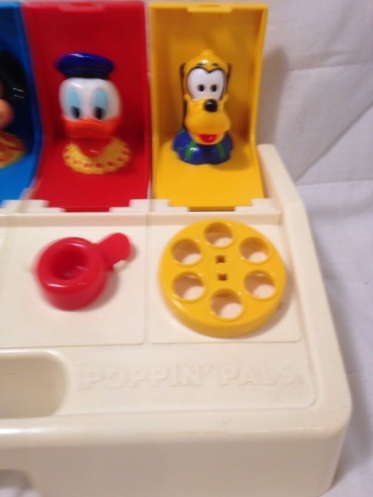 Vintage 1980 Poppin Pals Pop Up Toy Child Guidance Playskool Disney Mickey