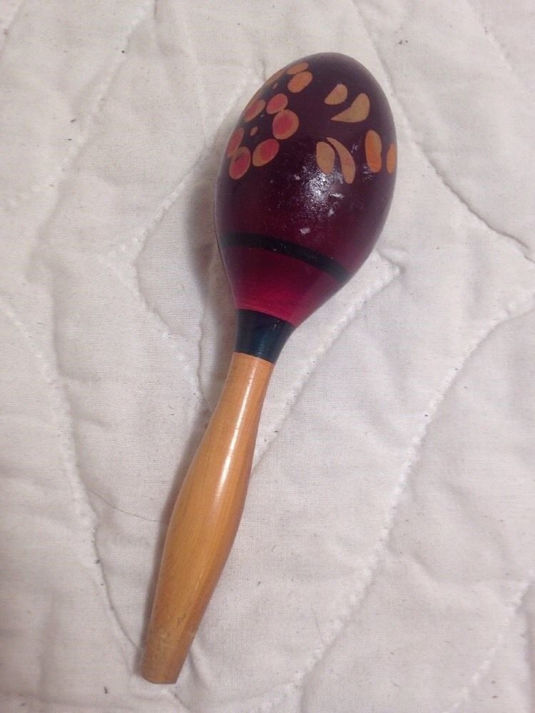 Vintage Handcrafted Wooden Maraca *just one*