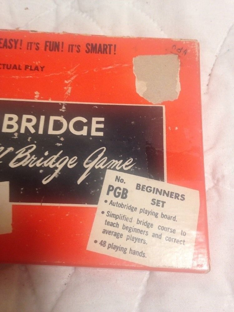 Vintage Mid-century 1959 AUTO BRIDGE Play-Yourself Bridge Game Travel