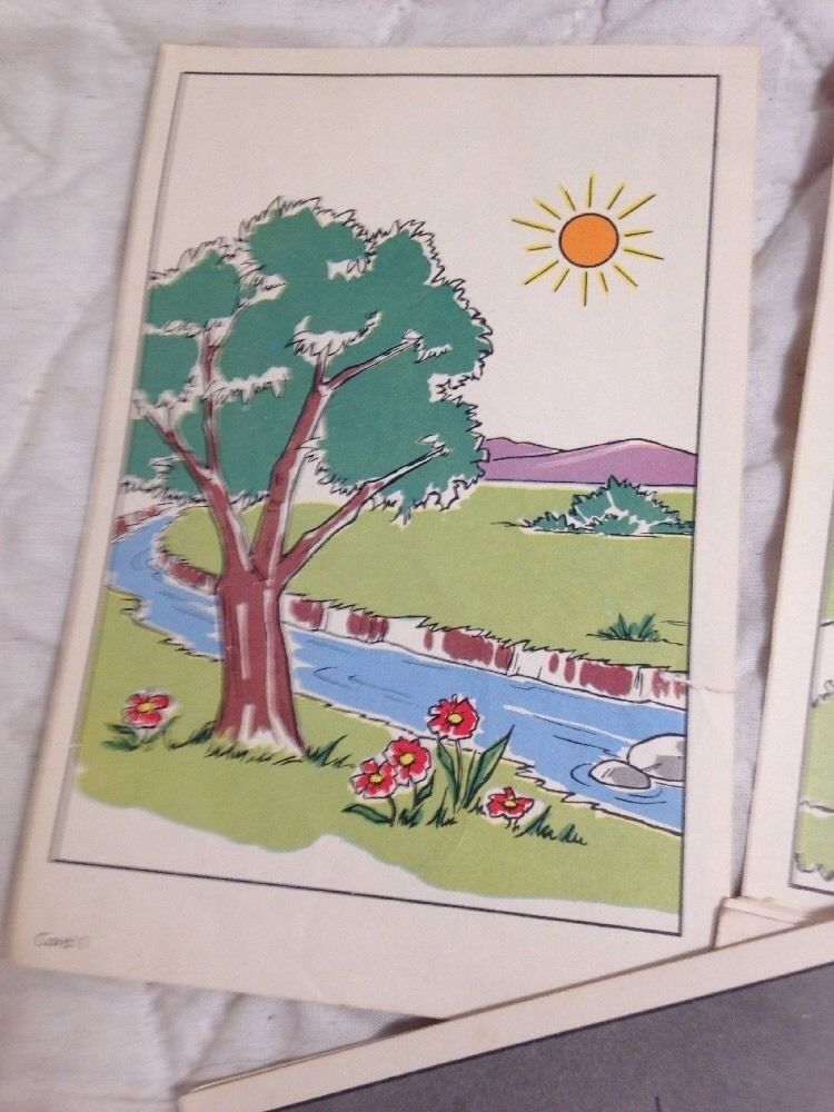 Vintage MidCentury Sunday School Bible Lessons Cards from 1957 -Set of 47