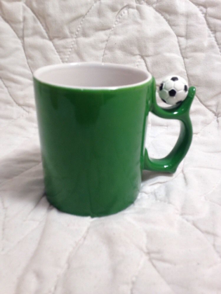 Vintage Nestle Milo Coffee Mug w/ Moving Soccer Ball, Green - RARE!